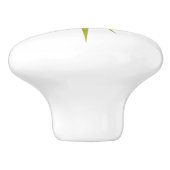 Avocado Green Atomic Starburst Mid Century Era Keramische Knop (Zijkant)