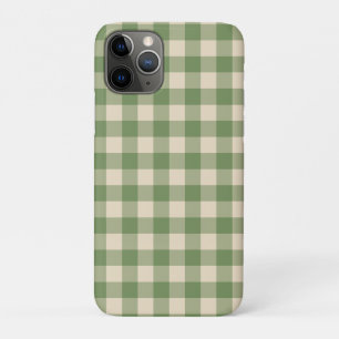 Avocado Green Cotvoordcore Gingham Check Pset iPhone 11 Pro Hoesje