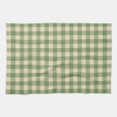 Avocado Green Cotvoordcore Gingham Check Pset Theedoek (Horizontaal)
