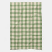 Avocado Green Cotvoordcore Gingham Check Pset Theedoek (Verticaal)