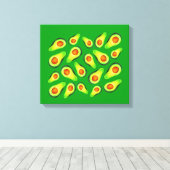 Avocado green health fruit foom canvas afdruk (Insitu (Houten vloer))