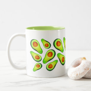 Avocado green health fruit foom tweekleurige koffiemok