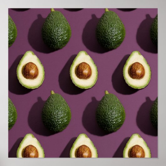 Avocado Green Paars Poster (Voorkant)