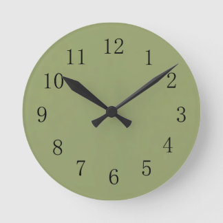 Avocado Green Wall Clock Ronde Klok