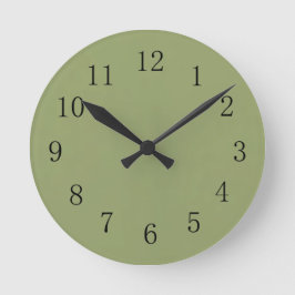 Avocado Green Wall Clock Ronde Klok