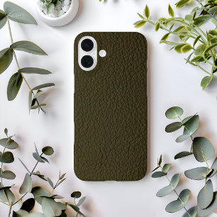 Avocado Groen Faux leer iPhone 16 Plus Hoesje