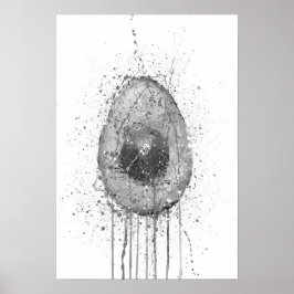 Avocado Groente Grijs Poster