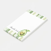Avocado Hart Groene Strepen Post-it® Notes (Schuin)