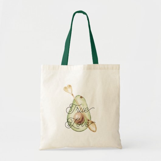 Avocado Hart Lepel Echte Liefde Tote Bag (Voorkant)