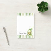 Avocado Heart Green Stripes Post-it® Notes (Kantoor)