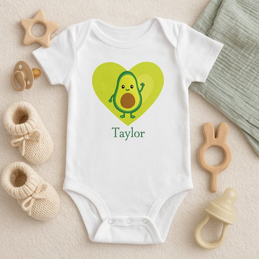 Avocado Heart Romper