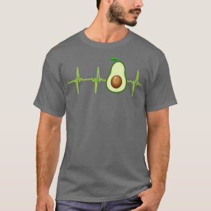 Avocado Heartbeat Avocado Vegan Vegetarian Mannen T-shirt