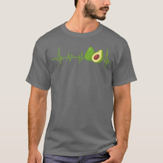 Avocado Heartbeat Graphic Print Vegan Unise T-shirt