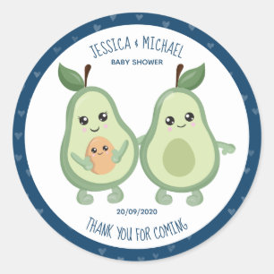 Avocado Heilige Guacamole Baby shower Ronde Sticker