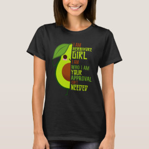 Avocado Ik Ben Herbivoormeisje Vegan Vegetarisch G T-shirt
