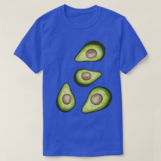 Avocado-illustratie voor fruitliefhebbers t-shirt (Design voorkant)