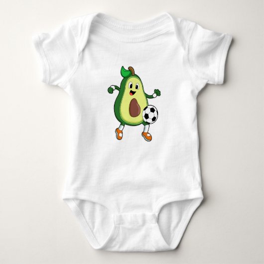 Avocado in Soccer Sports Romper (Voorkant)