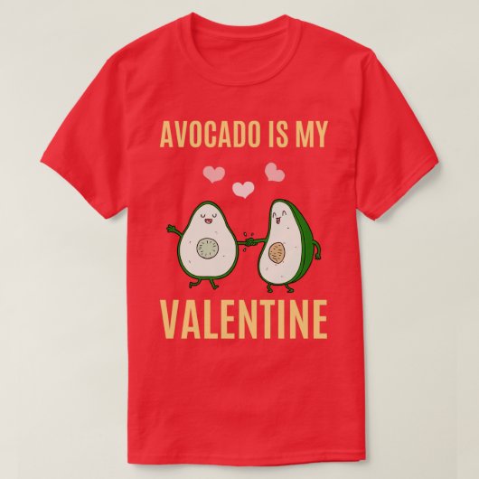 Avocado is mijn Valentijn 5 T-shirt (Design voorkant)