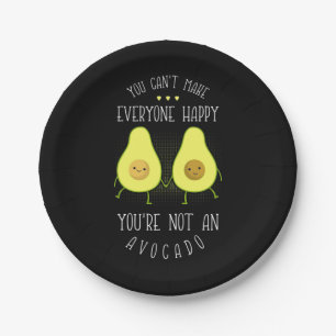 Avocado kan iedereen tevreden maken papieren bordje