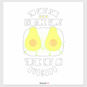 Avocado kan iedereen tevreden maken sticker