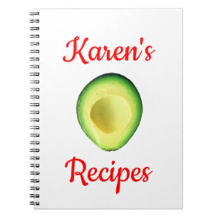 Avocado Karen (Nom) Recettes Carnet spiral