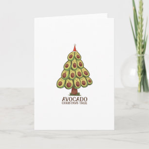 Avocado kerstboom kaart