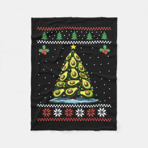 Avocado Kerstboom Lelijke Kersttrui Xmas Fleece Deken