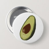 Avocado-knoppenbadge Ronde Button 7,6 Cm (Voorkant /achterkant)