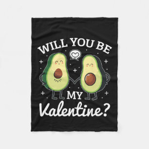 Avocado Liefde Verliefde Valentijn  Fleece Deken