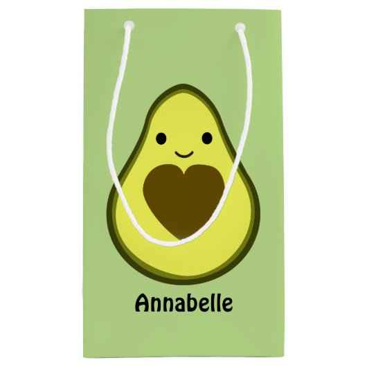 Avocado Love Cute Avocado met hartslag Klein Cadeauzakje (Achterkant)