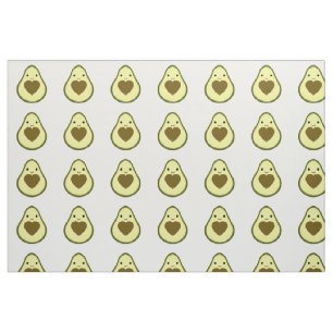 Avocado Love Cute Avocado met hartslag Stof