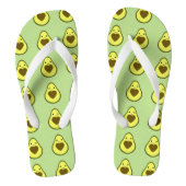 Avocado Love Cute Avocado met hartslag Teenslippers (Voetbed)