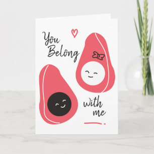 Avocado Love Valentijnsdag Feestdagen Kaart