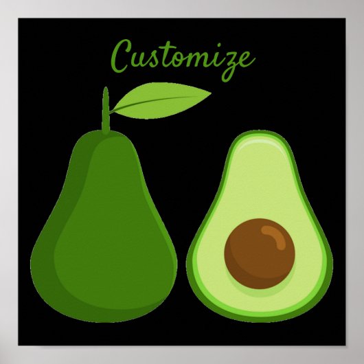 Avocado Lover Design Thunder_Cove Poster (Voorkant)