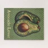 Avocado Lover Faux geborduurd Legpuzzel (Horizontaal)