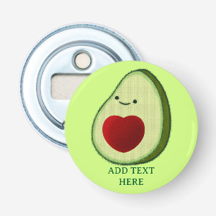 Avocado Lover Schattigee Cartoon Button Flesopener