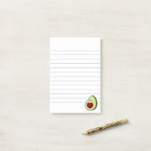 Avocado Lover Schattigee Cartoon Post-it® Notes (Op bureau)