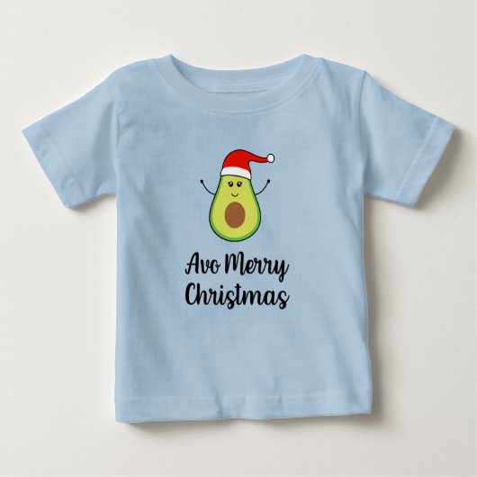 Avocado Merry Kerstmis Baby T-Shirt (Voorkant)