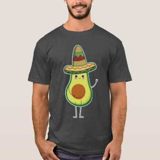 Avocado Mexican met sombrero Mexicano Cute Gift T-shirt