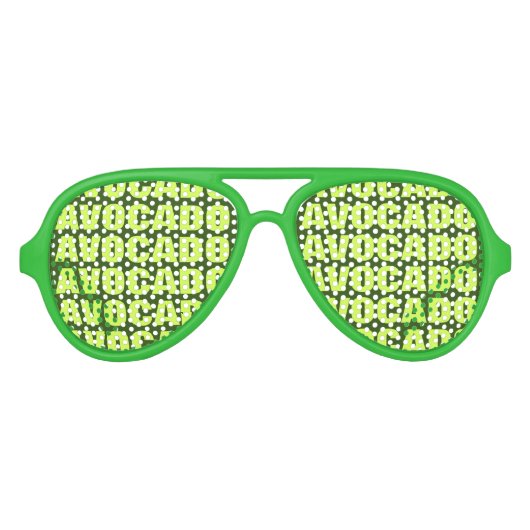Avocado minnaar-partij schoppen. Grappig groene zo Aviator Zonnebril (Voorkant)
