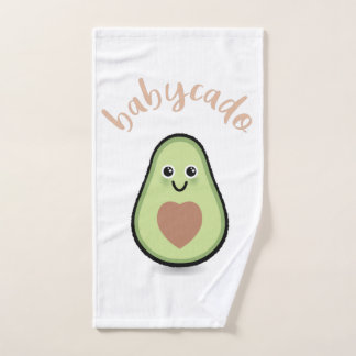 Avocado mit Herz Babycado für ein Baby Handdoek