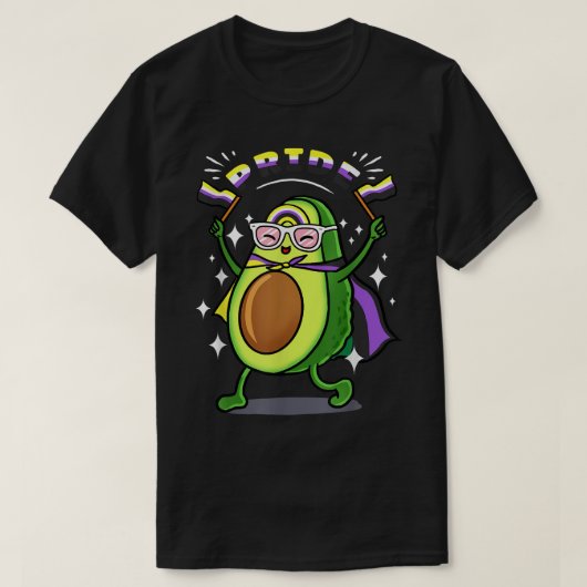 Avocado Nonbinary Trots T-shirt (Design voorkant)