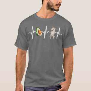 Avocado Norwegian Buhund Heartbeat Hondenliefhebbe T-shirt