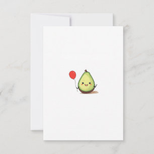 Avocado-ontwerp, avocado-thema bedankkaart
