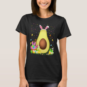 Avocado paaspaaspap Hunt Bunny Avocado Pasen T-shirt