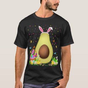 Avocado paaspaaspap Hunt Bunny Avocado Pasen T-shirt