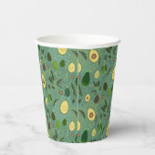 Avocado Party Pattern Papieren Bekers (Rechts)