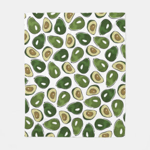 Avocado-patroon Fleece Deken