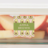 Avocado Patroon Kinder Terug naar School Waterdich Labels (Aangebracht)