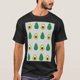 Avocado patroon licht grijs t-shirt